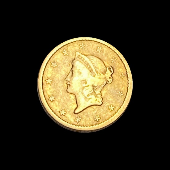1851 Gold $1 Type 1 NICELY CIRCULATED