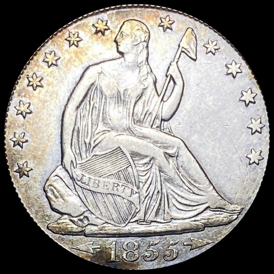 1855-O Silver Half Dollar NEARLY UNCIRCULATED