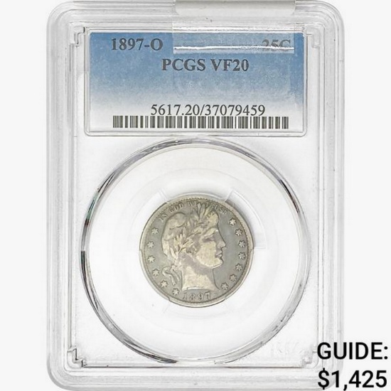 1897-O Barber Quarter PCGS VF20