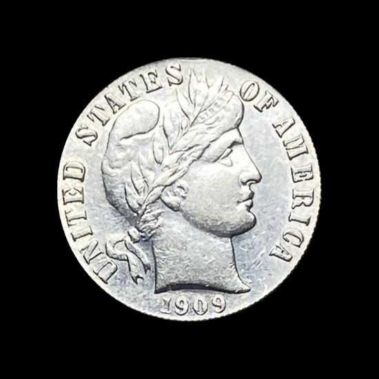 1909 Barber Dime CLOSELY UNCIRCULATED