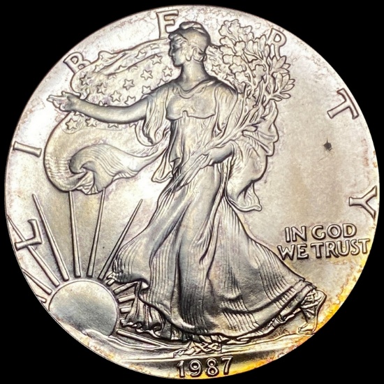 1987 1 oz Silver American Eagle $1 GEM BU