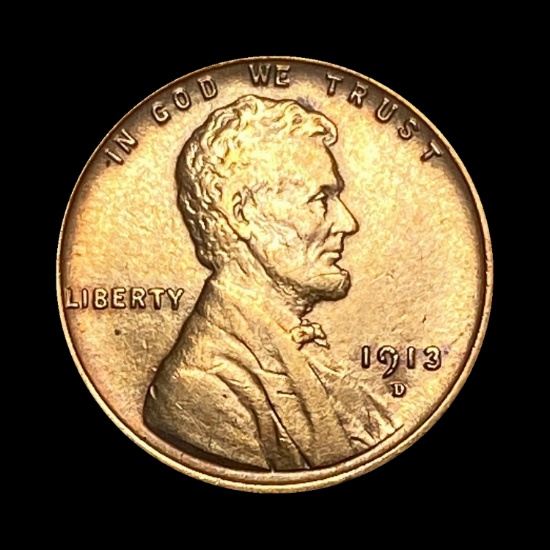 1913-D Lincoln Wheat Cent CHOICE AU