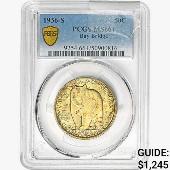 1936-S Bay Bridge Half Dollar PCGS MS66+
