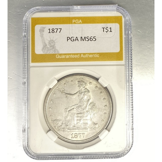 1877 Trade Dollar PGA MS65