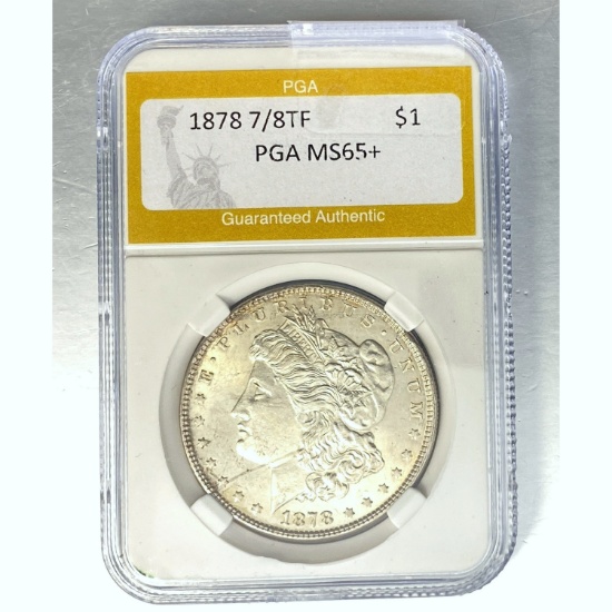 1878 7/8TF Morgan Dollar PGA MS65+ SILVER