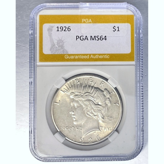 1926 Peace Dollar PGA MS64 SILVER