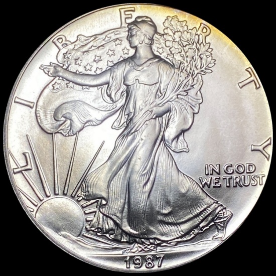 1987 1 oz Silver American Eagle $1 GEM BU
