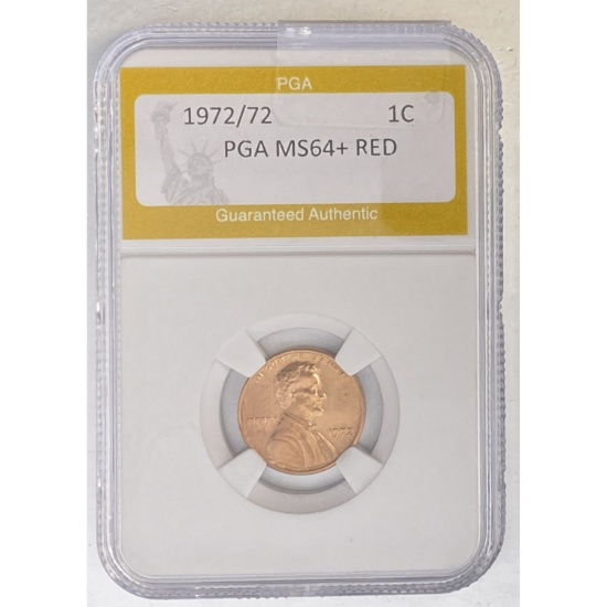 1972/72 1C Lincoln Cent PGA MS64+ RED
