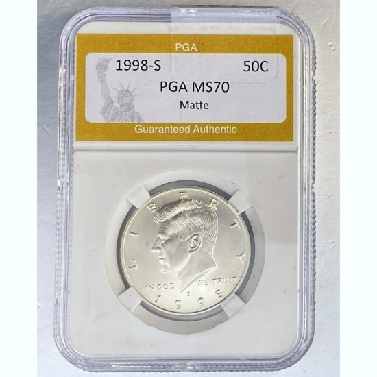 1998-S Kennedy Half Dollar PGA MS70