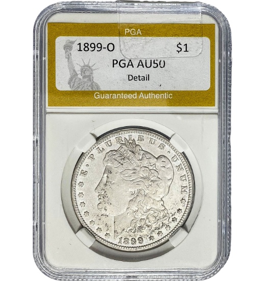 1899-O Morgan Dollar PGA AU50 SILVER