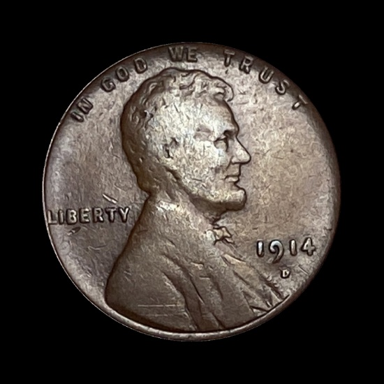 1914-D Lincoln Wheat Cent LIGHTLY CIRCULATED