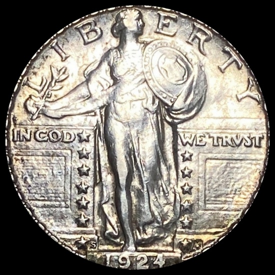 1924-S Standing Liberty Silver Quarter CHOICE AU