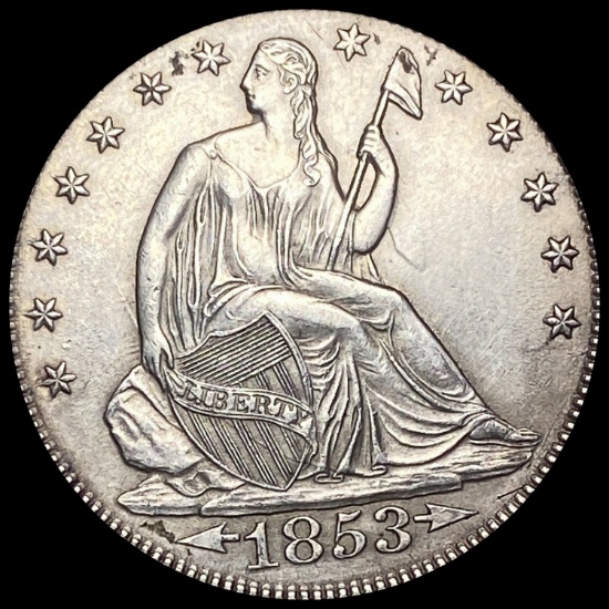 1853 Arrows Seated Liberty Half Dollar UNCIRCULATED
