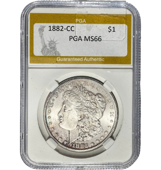 1882-CC Morgan Dollar PGA MS66 SILVER