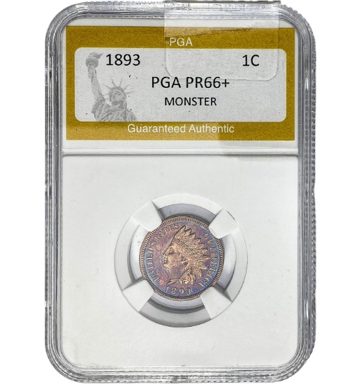 1893 1C Indian Head Cent PGA PR66+ MONSTER