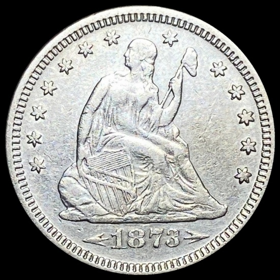 1873 Seated Liberty Quarter CHOICE AU