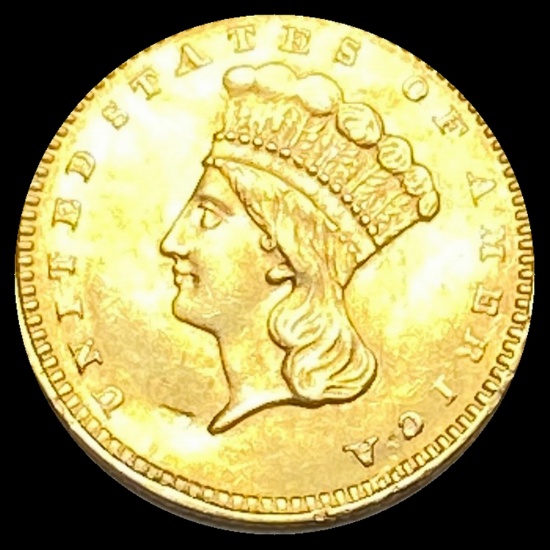 1857 Gold $1 Indian Head Type 3 UNCIRCULATED