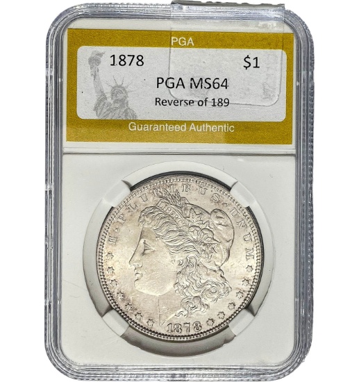1878 Morgan Dollar PGA MS64 SILVER