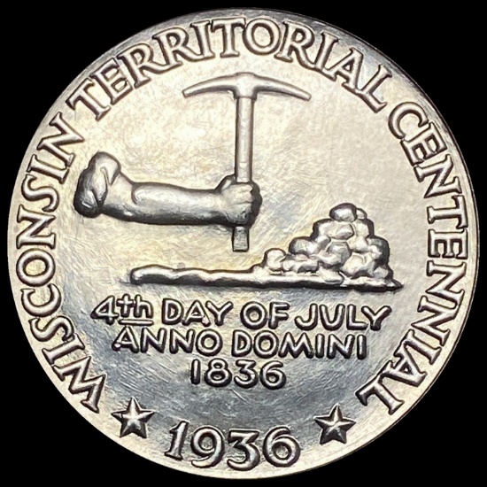 1936 Silver Wisconsin Territorial Half Dollar GEM BU