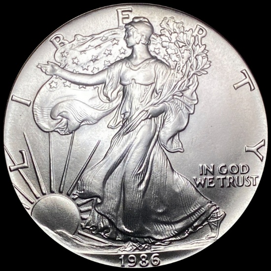 1986 1 oz Silver American Eagle $1 GEM BU
