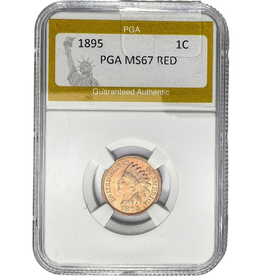 1895 1C Indian Head Cent PGA MS67 RED
