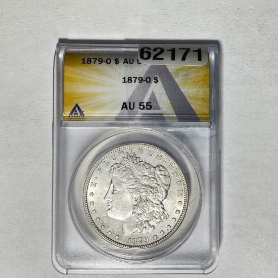 1879-O Morgan Dollar ANACS AU55 SILVER
