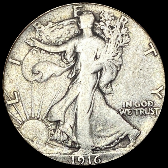 1916 Walking Liberty Half Dollar LIGHTLY CIRCULATED