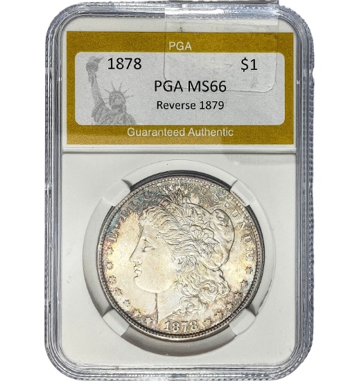 1878 REV 79 Morgan Dollar PGA MS66 SILVER