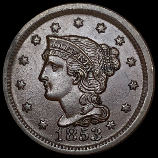 1853 Braided Hair Large Cent UNCIRCULATED