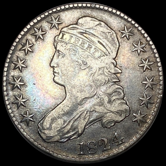1824 Capped Bust Half Dollar LIGHTLY CIRCULATED