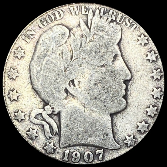 1907-O Silver Barber Half Dollar NICELY CIRCULATED