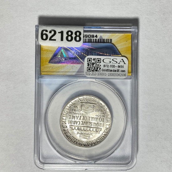 1950-S 50C Booker T. Washington ANACS MS65