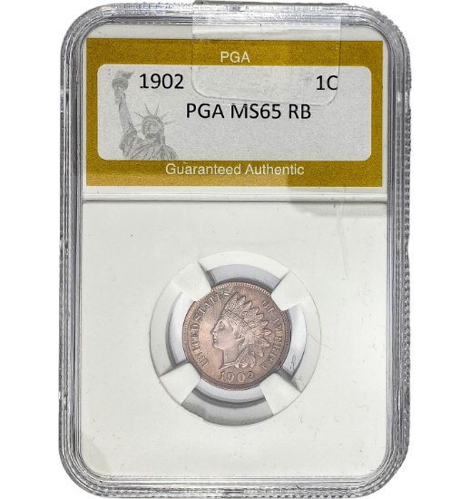 1902 1C Indian Head PGA MS65 RB