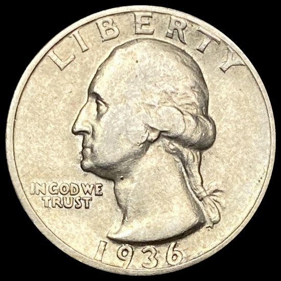 1936-D Silver Washington Quarter LIGHTLY CIRCULATED