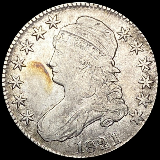 1821 Capped Bust Half Dollar LIGHTLY CIRCULATED
