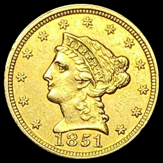 1851 Gold $2.50 Liberty Head Quarter Eagle CLOSELY UNCIRCULATED