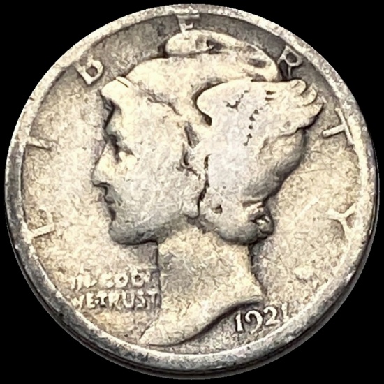 1921 Silver Mercury Dime NICELY CIRCULATED