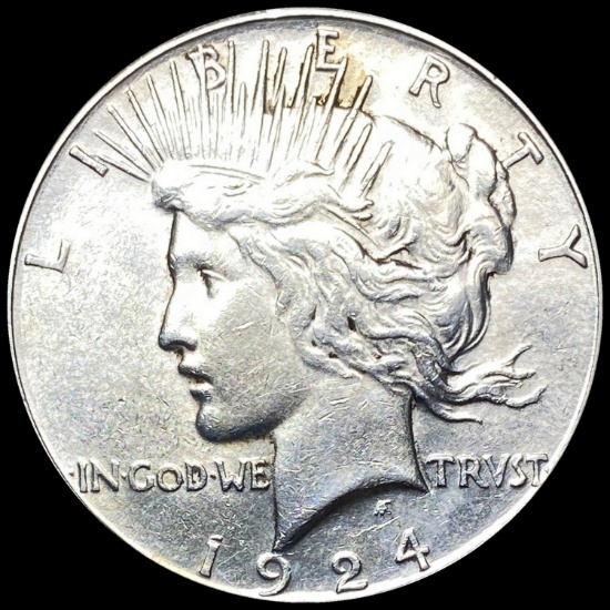 1924-S Silver Peace Dollar CHOICE AU