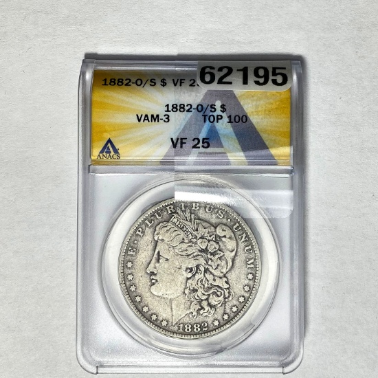 1882-O/S Morgan Dollar ANACS VF 25 SILVER