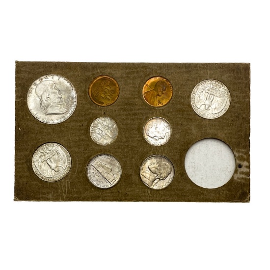 1957-D U.S. Mint Set [9] Coins 1C-50C
