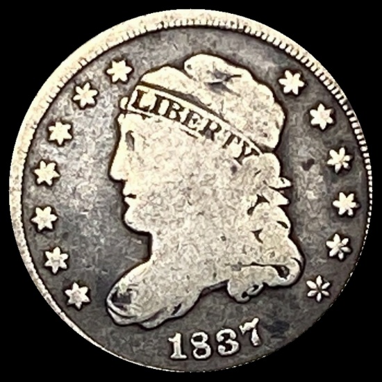 1837 Capped Bust Half Dime NICELY CIRCULATED