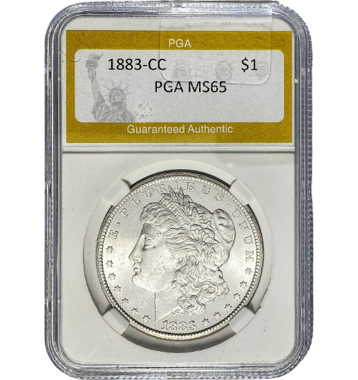 1883-CC Morgan Dollar PGA MS65 SILVER