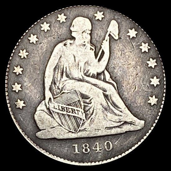 1840 Seated Liberty Quarter NICELY CIRCULATED