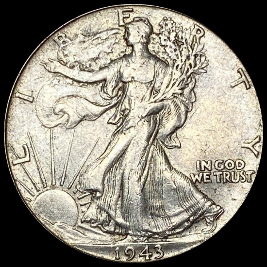1943-D Silver Walking Liberty Half Dollar LIGHTLY CIRCULATED