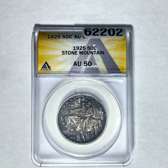 1925 Stone Mountain 50C ANACS AU 50