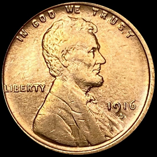 1916-D Lincoln Wheat Cent CLOSELY UNCIRCULATED