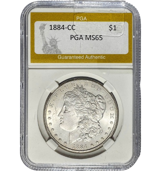 1884-CC Morgan Dollar PGA MS65 SILVER