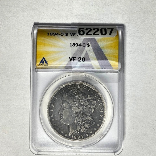 1894-O Morgan Dollar ANACS VF 20 SILVER