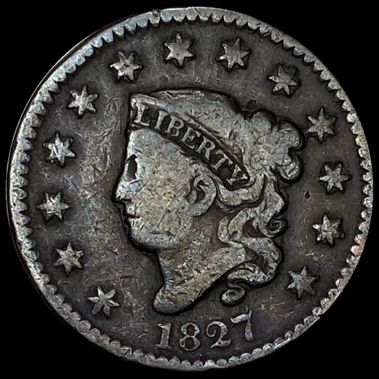 1827 Copper Large Cent NICELY CIRCULATED