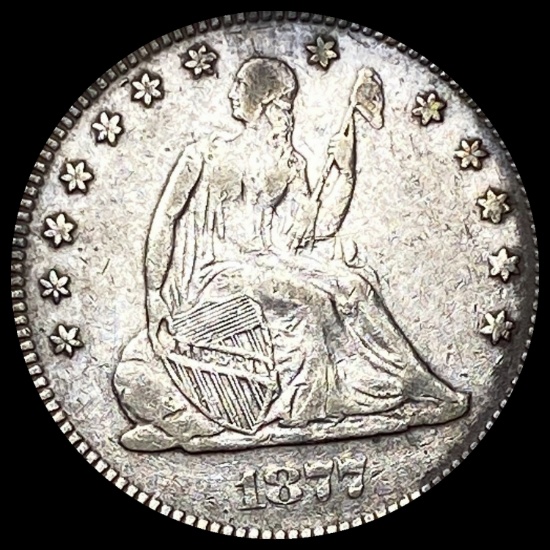 1877-S Silver Seated Liberty Quarter LIGHTLY CIRCULATED
